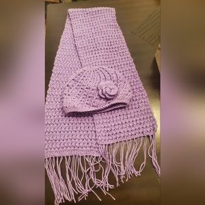 Handmade Crochet Scarf & Beanie 🌸